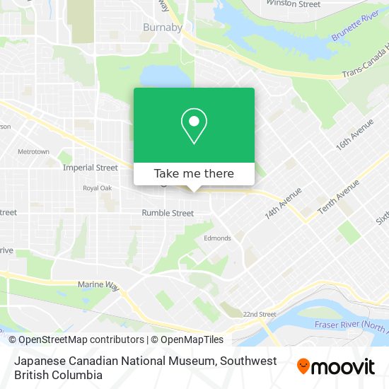 Japanese Canadian National Museum map