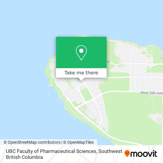 UBC Faculty of Pharmaceutical Sciences map