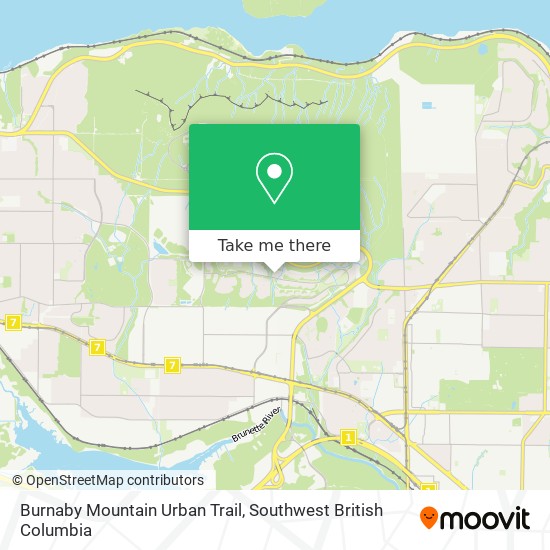 Burnaby Mountain Urban Trail map