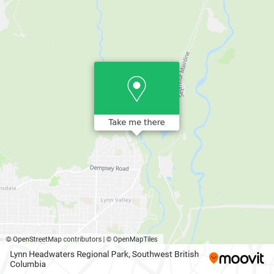 Lynn Headwaters Regional Park map