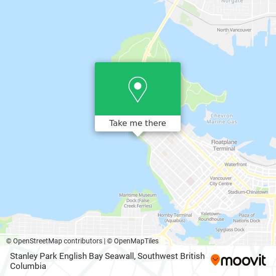 Stanley Park English Bay Seawall map