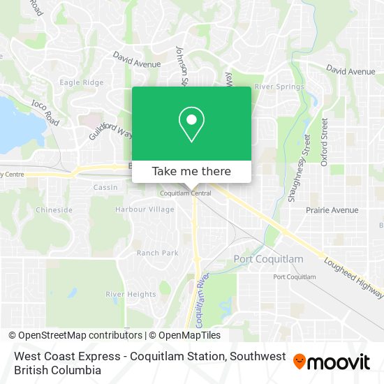 West Coast Express - Coquitlam Station map