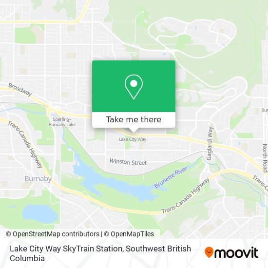 Lake City Way SkyTrain Station map