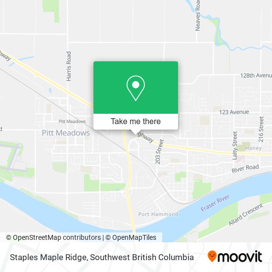 Staples Maple Ridge map
