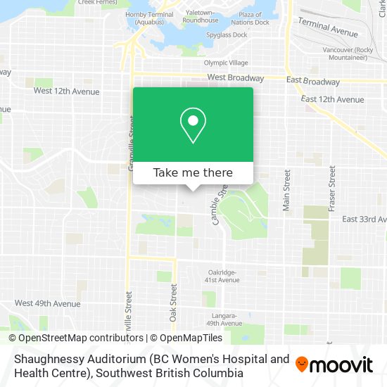 Shaughnessy Auditorium (BC Women's Hospital and Health Centre) map