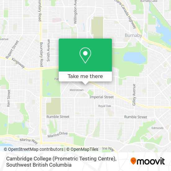 Cambridge College (Prometric Testing Centre) map