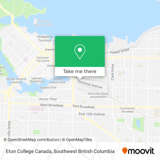 Eton College Canada map
