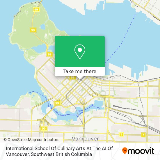 International School Of Culinary Arts At The AI Of Vancouver map