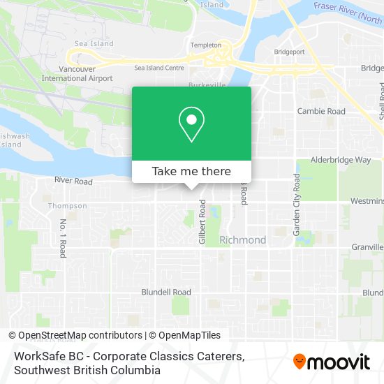 WorkSafe BC - Corporate Classics Caterers map