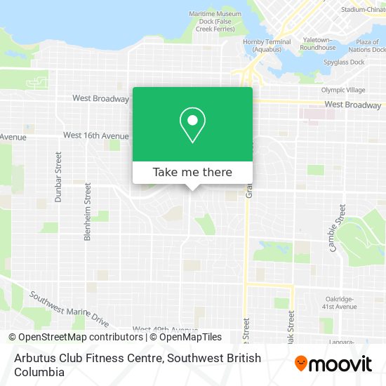 Arbutus Club Fitness Centre map