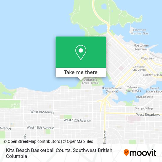 Kits Beach Basketball Courts map