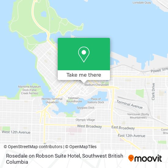 Rosedale on Robson Suite Hotel map