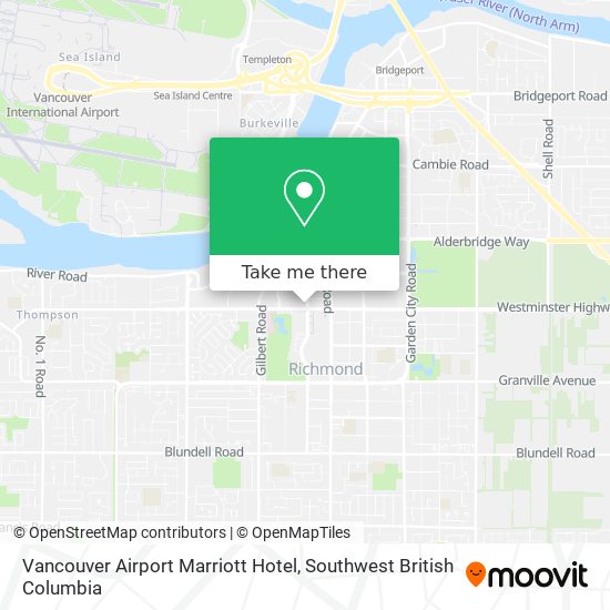 Vancouver Airport Marriott Hotel map