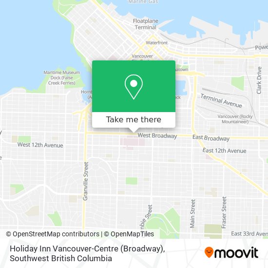 Holiday Inn Vancouver-Centre (Broadway) map