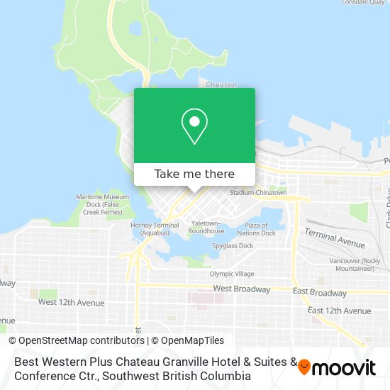 Best Western Plus Chateau Granville Hotel & Suites & Conference Ctr. map