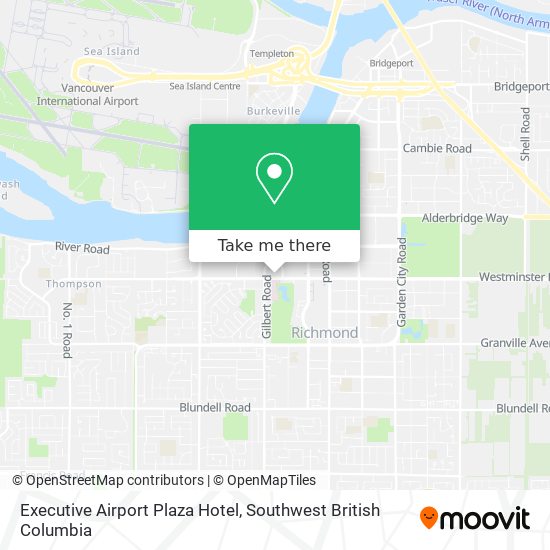 Executive Airport Plaza Hotel map