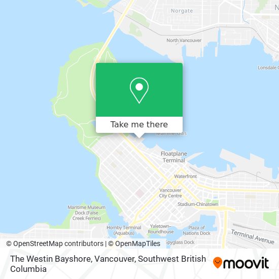 The Westin Bayshore, Vancouver map