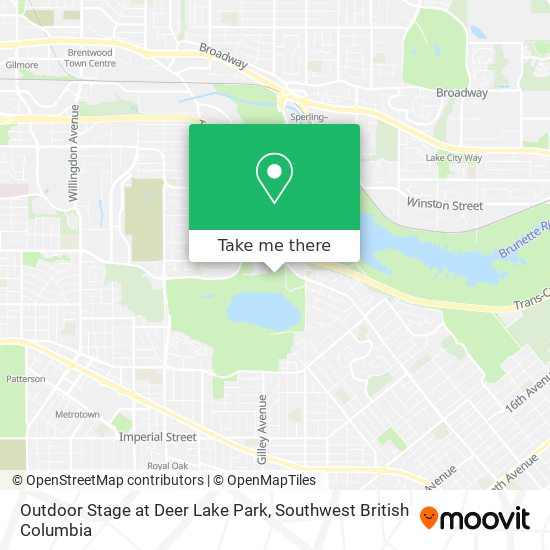 Outdoor Stage at Deer Lake Park map