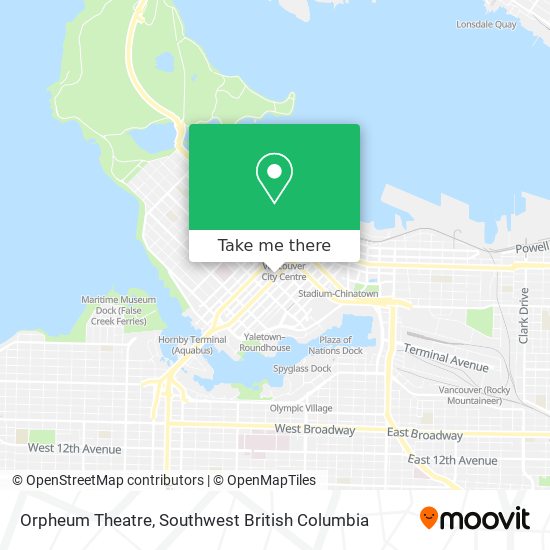 Orpheum Theatre map