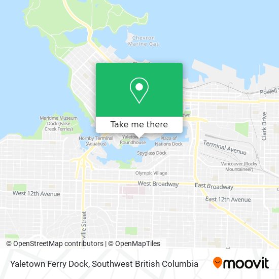 Yaletown Ferry Dock map