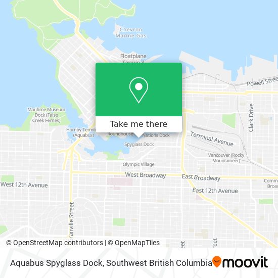 Aquabus Spyglass Dock map