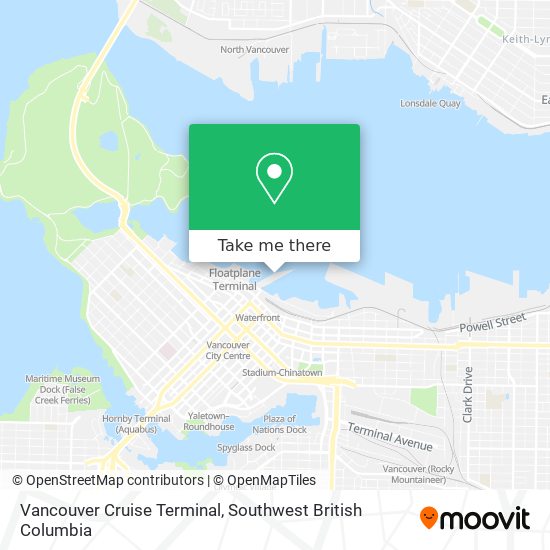 Vancouver Cruise Terminal map