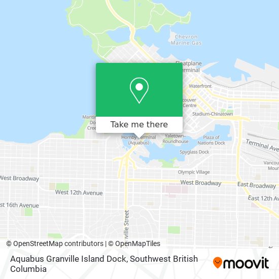 Aquabus Granville Island Dock map