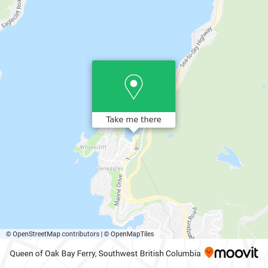 Queen of Oak Bay Ferry map
