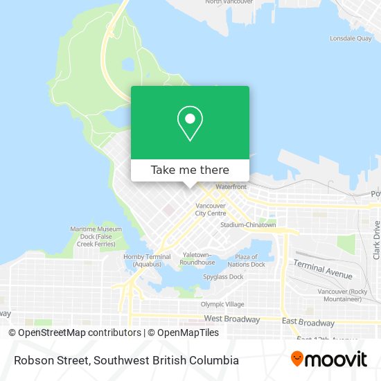 Robson Street map