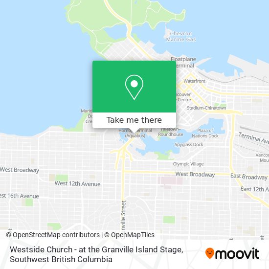 Westside Church - at the Granville Island Stage map