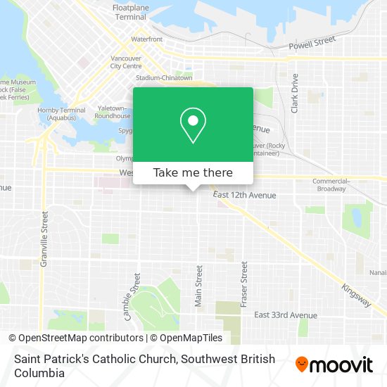 Saint Patrick's Catholic Church map