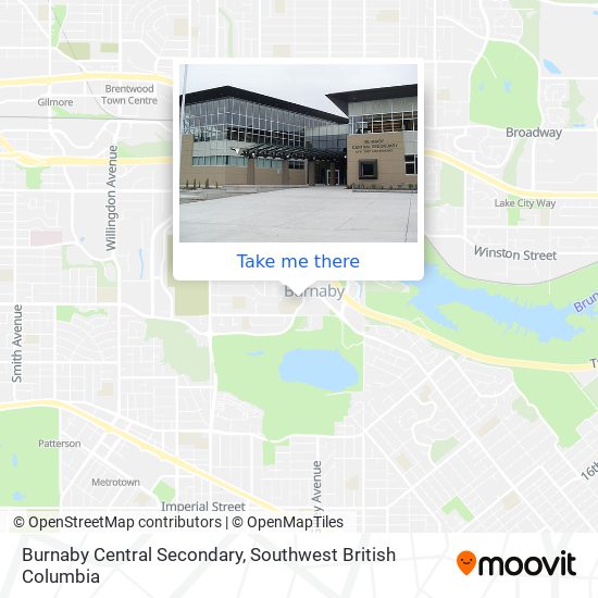 Burnaby Central Secondary map