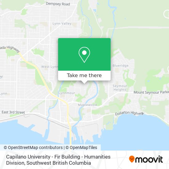 Capilano University - Fir Building - Humanities Division map