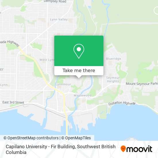 Capilano University - Fir Building map