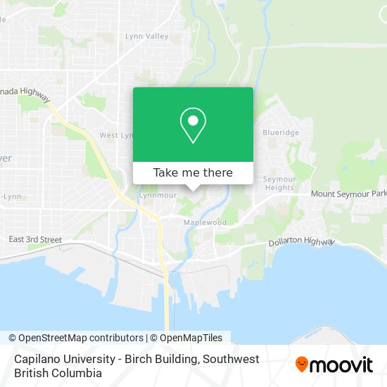 Capilano University - Birch Building map