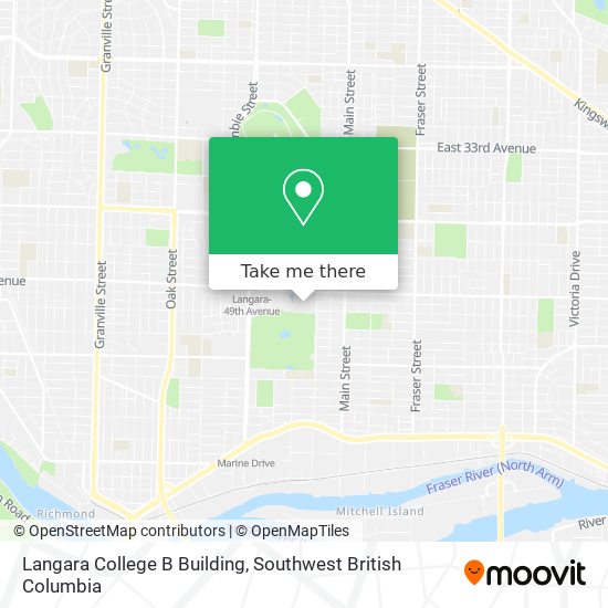 Langara College B Building map