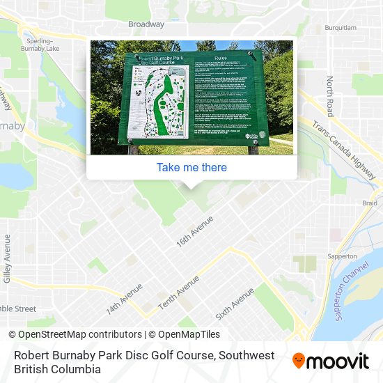 Robert Burnaby Park Disc Golf Course plan