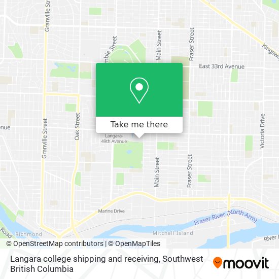 Langara college shipping and receiving map