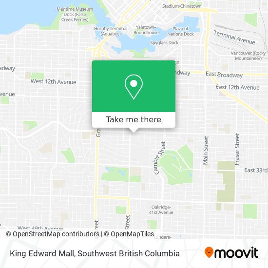 King Edward Mall map