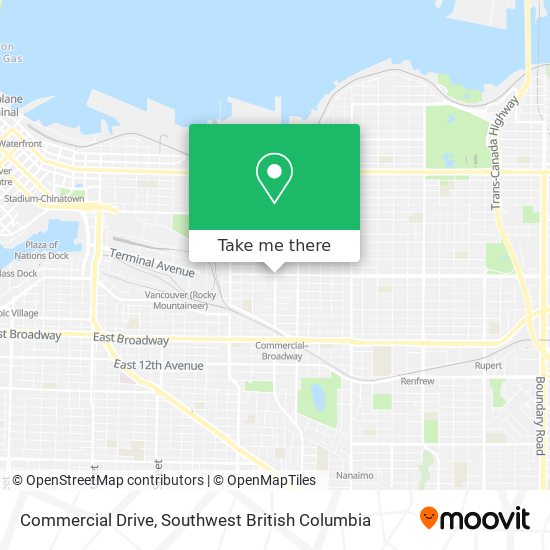 Commercial Drive map