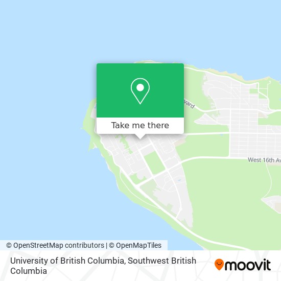 University of British Columbia map