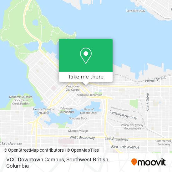 VCC Downtown Campus map