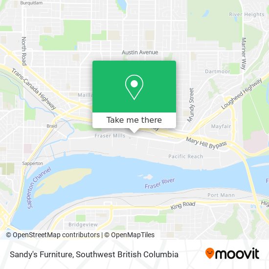 Sandy's Furniture map