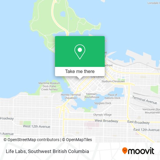 Life Labs map