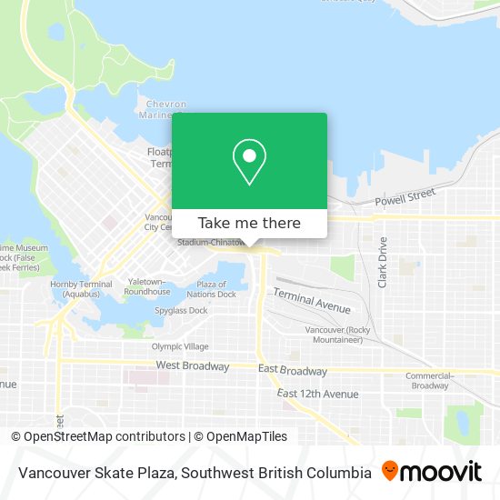 Vancouver Skate Plaza map