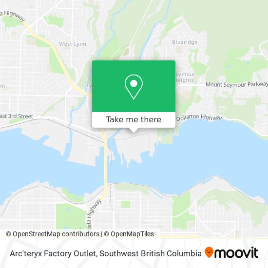 Arc'teryx Factory Outlet map