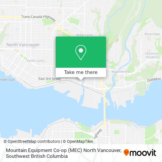 Mountain Equipment Co-op (MEC) North Vancouver map