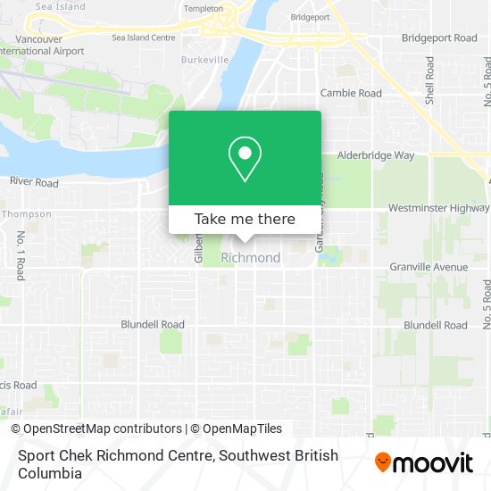 Sport Chek Richmond Centre map