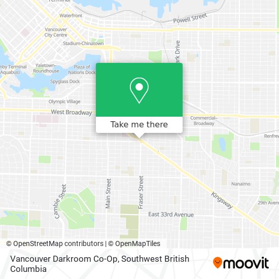 Vancouver Darkroom Co-Op map