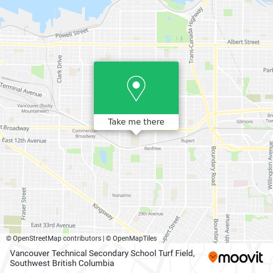 Vancouver Technical Secondary School Turf Field map